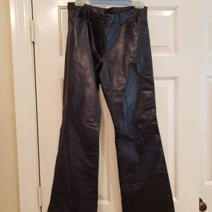 Theory Black Leather Pants